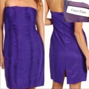 Calvin Klein Strapless Tiered Dress